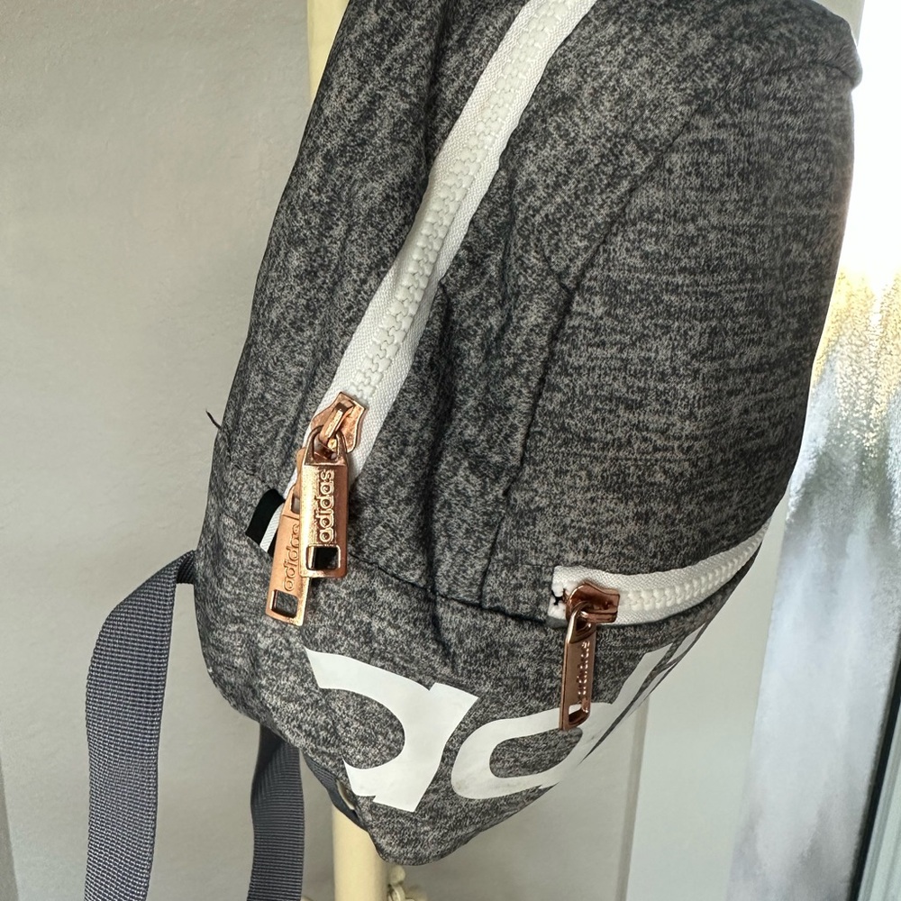 Adidas Gray Backpack with White Accents - Picture 2 of 4